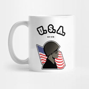 🦅 USA Strong, 1776, Stars and Stripes Flag, Patriotic Mug